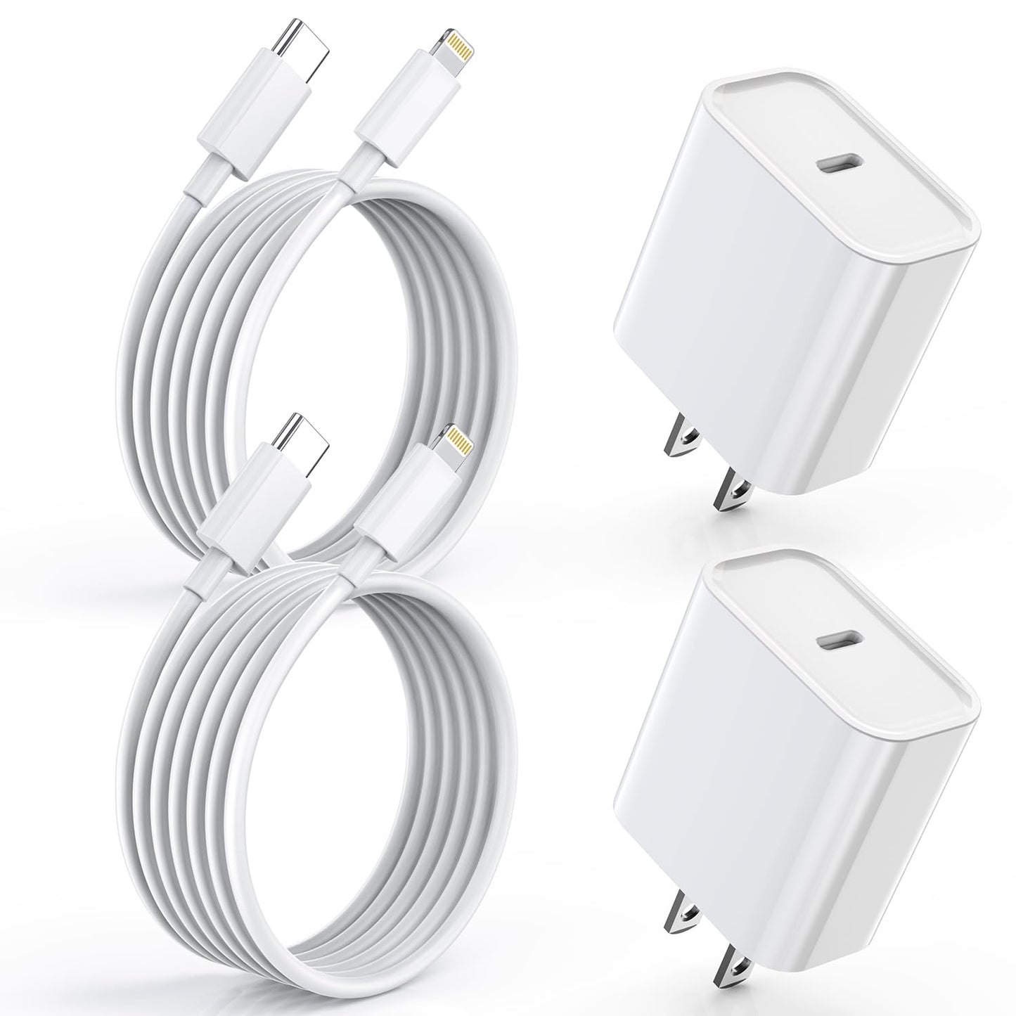 [Apple MFi Certified] Fast iPhone Charger,2Pack 20W USB C Wall Charger Block i Phone Charge Plug + Lightning Quick Charging Cable Cord for Apple iPhone 14/Pro/Pro Max/Plus/13/12/11/XS/XR/X/SE2022/iPad