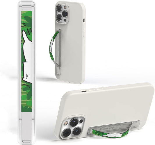 Phone Grip, Ultra Thin Cell Phone Grips Finger Holder Kickstand for Back of Phone, Loopy Case Swappable for Smartphones Wireless Chargers Car Mounts - SleekGrip Essential