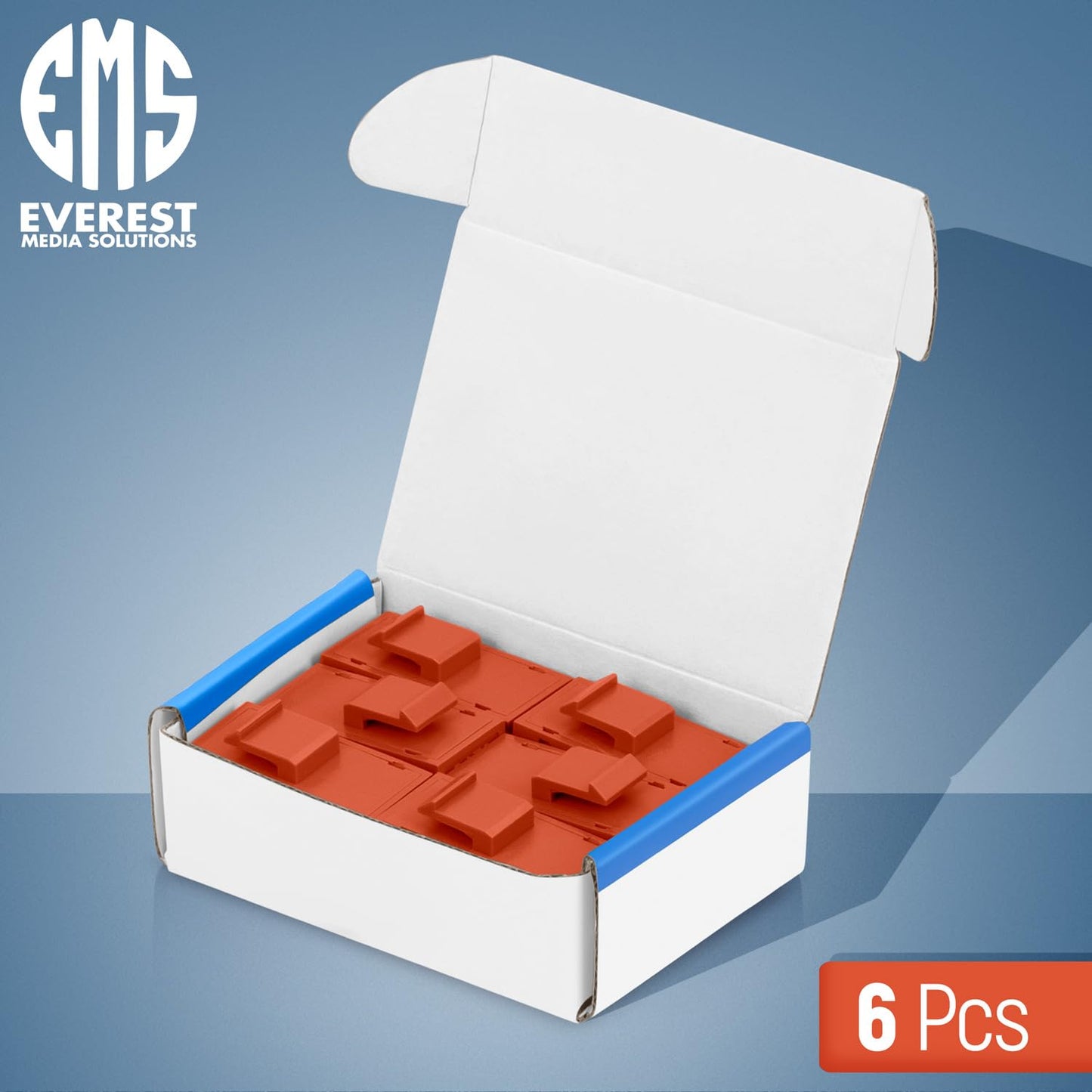 Everest 6-Pack Cat6 RJ45 Keystone Couplers - Female to Female - Orange - Cat 6 Ethernet Cable Extender