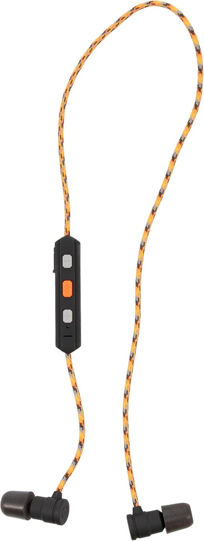 Walker's Flexible Bluetooth Neckband Headset 30 NRR Passive Hearing Protection Earbuds with 12" USB Charging Cable & EVA Carrying Case