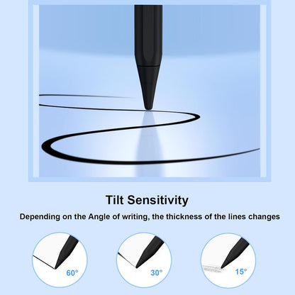 Stylus Pen for iPad 9th&10th - Fast Charge for iPad Pencil Palm Rejection Active Pen Compatible with (2018-2025) Apple iPad 6/7/8/9/10/11(A16), iPad Pro 11"/12.9"/M4, Mini 5/6, Air 3/4/5/M2/M3 (Black)