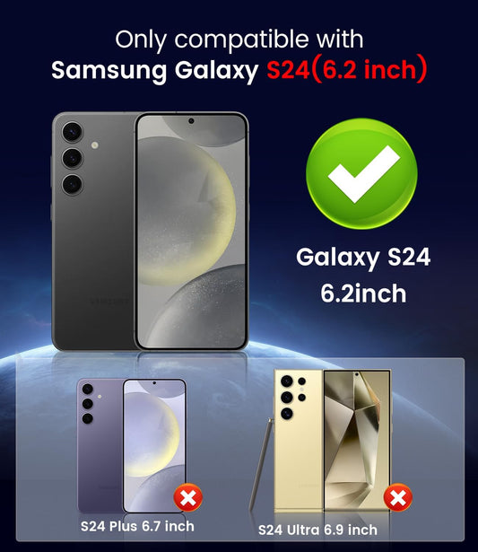 Magnetic for Samsung Galaxy S24 Case [Compatible with MagSafe][Built-in Camera Lens Protector] Slim Soft Silicone Bumper Shockproof Metallic Luster Phone Case (Gray)