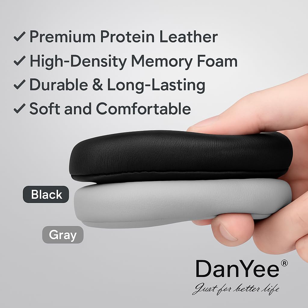 Premium Replacement Ear Pads for Bose QC2, QC15, QC25, QC35 I & II – Soft Protein Leather & Memory Foam Cushions – Enhanced Noise Isolation – Easy Installation Kit & Cleaning Cloth (Brown)