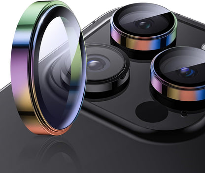 Hoerrye [3+1] for phone 15 Pro Max/phone 15 Pro Camera Lens Protector, [Keep Lens Original Design] [Truly Shatterproof] 9H Tempered Glass Camera Cover Screen Protector Accessories,Colorful 2 Pack