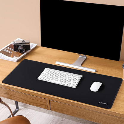 RAINYEAR Large Gaming Mouse Pad(31.5 x 11.8 Inch), Computer Mousepad with Anti-Slip Rubber Base, Smooth Large Keyboard Mouse Pad Mat for Gamer, Office, Home, Black