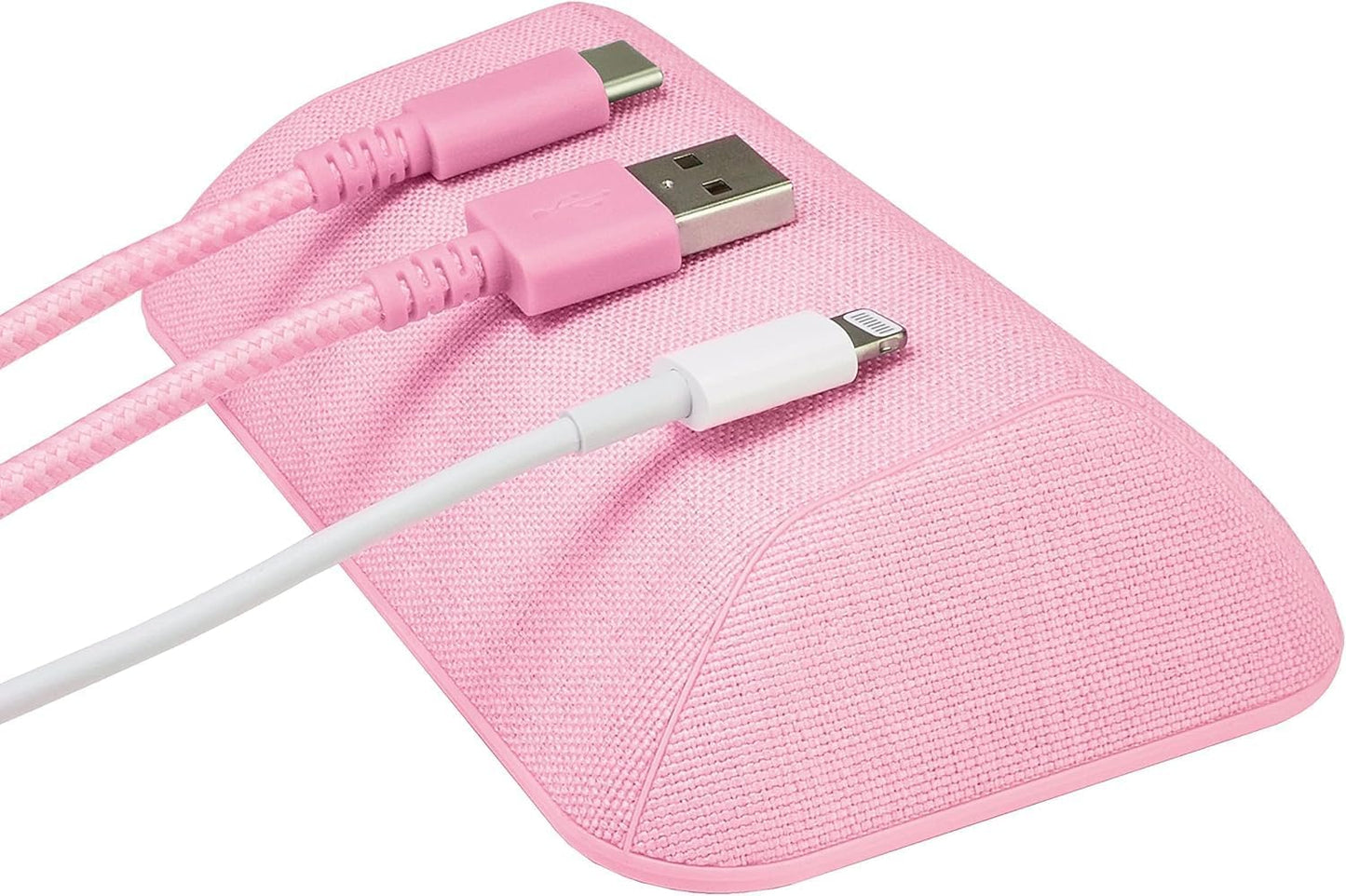 Smartish® Magnetic Cord Holder - Bigger Cable Wrangler Organizer with Magnet Clips for Charger Management on Desktop, Nightstand, or Side Table - Holds 6+ Cables - I'm Blushing