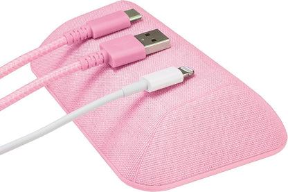 Smartish® Magnetic Cord Holder - Bigger Cable Wrangler Organizer with Magnet Clips for Charger Management on Desktop, Nightstand, or Side Table - Holds 6+ Cables - I'm Blushing