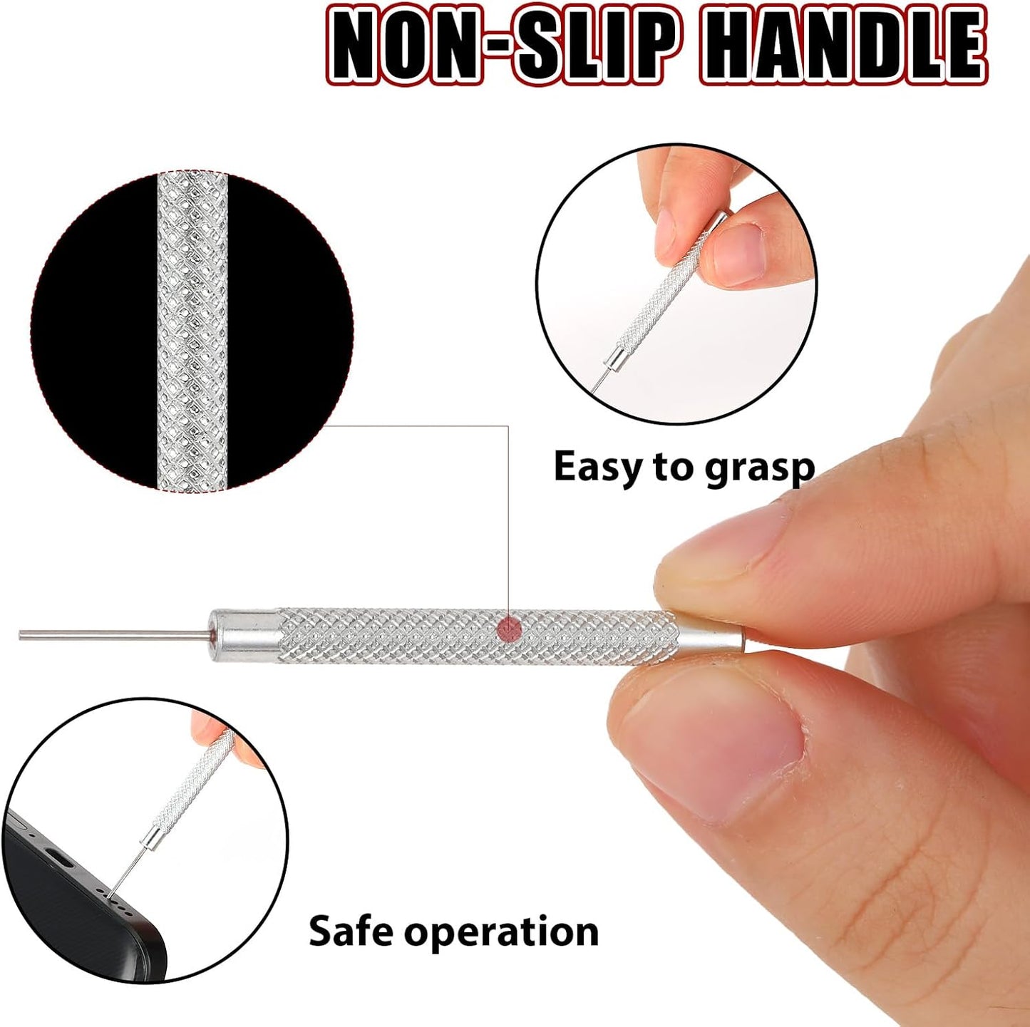 SIM Card Removal Pin, 15 Pcs SIM Card Tray Removal Tool Watch Chain Link Remover Pin Tools Smartphone Ejector Pins Needle Remover for All Models Cell Phone Ejector Opener