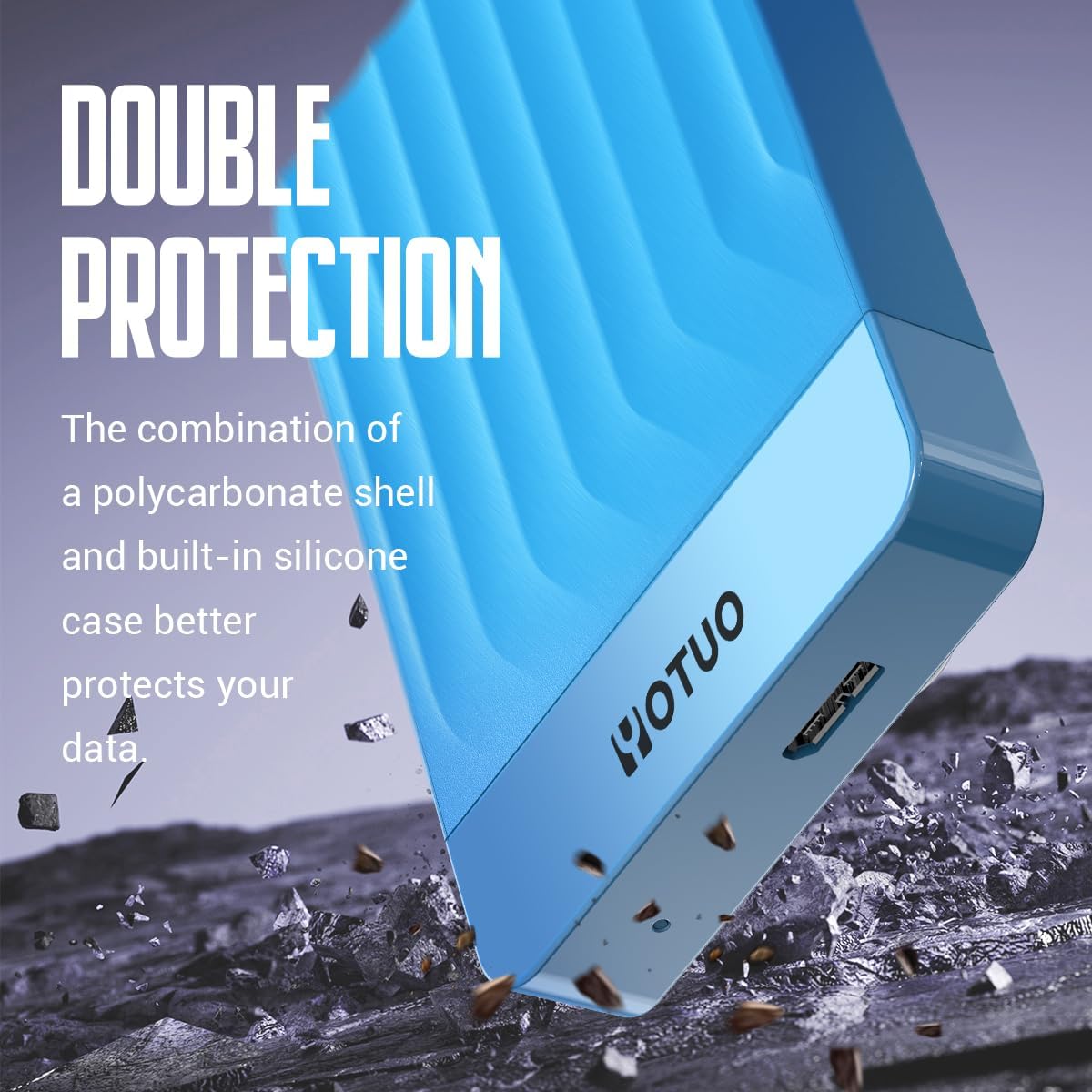 Portable External Hard Drive Storage Expansion Mobile HDD USB 3.0 for PC, Mac, Desktop, Laptop, PS4, PS5, Xbox One X/S, Xbox 360, Xbox Series X/S, Office & Game (Blue, 500GB)