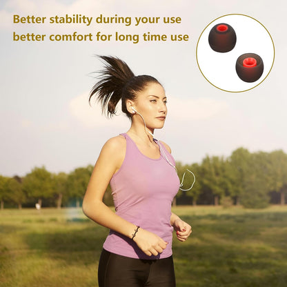 Earbud Replacement Tips Silicone Earbud Tips Earbud Covers Fit for in-Ear Headphones (Inner Hole 3.8mm -5.1mm) Ear Tips Earbud Rubber Tips 9 Pairs S/M/L