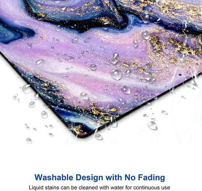 Mouse Pad, Purple Navy Gold Marble Mouse Pad, Premium-Textured Marbling Mouse Mat Square Waterproof Non-Slip Rubber Base Computer Mousepads for Office Laptop Desk