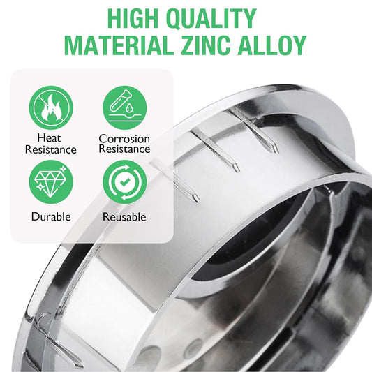 2 Pcs Desk Grommet 3-1/8" / 80 mm, Desk Cord Hole Cover, Cable Grommet Metal Zinc Alloy Materilal, Desk Hole Grommet for Home & Office Pc, Detachable Cable Cord Organizer-Matte Silver