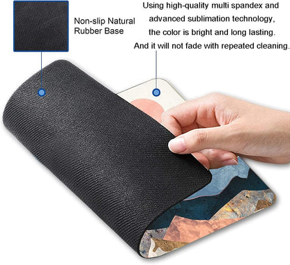 Mountain Mouse Pad, Natural Art Mouse Pad, Mouse Mat Square Waterproof Mouse Pad Non-Slip Rubber Base MousePads for Office Laptop Computer, 9.5"x7.9"x0.12" Inch, Mountain Sunrise