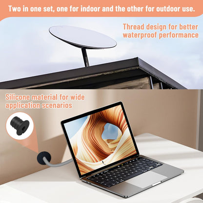 Cable Routing Kit for Starlink for 3/4 inch Wall Hole 4 Pcs, Starlink Accessories, Silicone Cable Wall Pass, Starlink Anti-Slip Wall Grommets for Cables (3/4 inch)