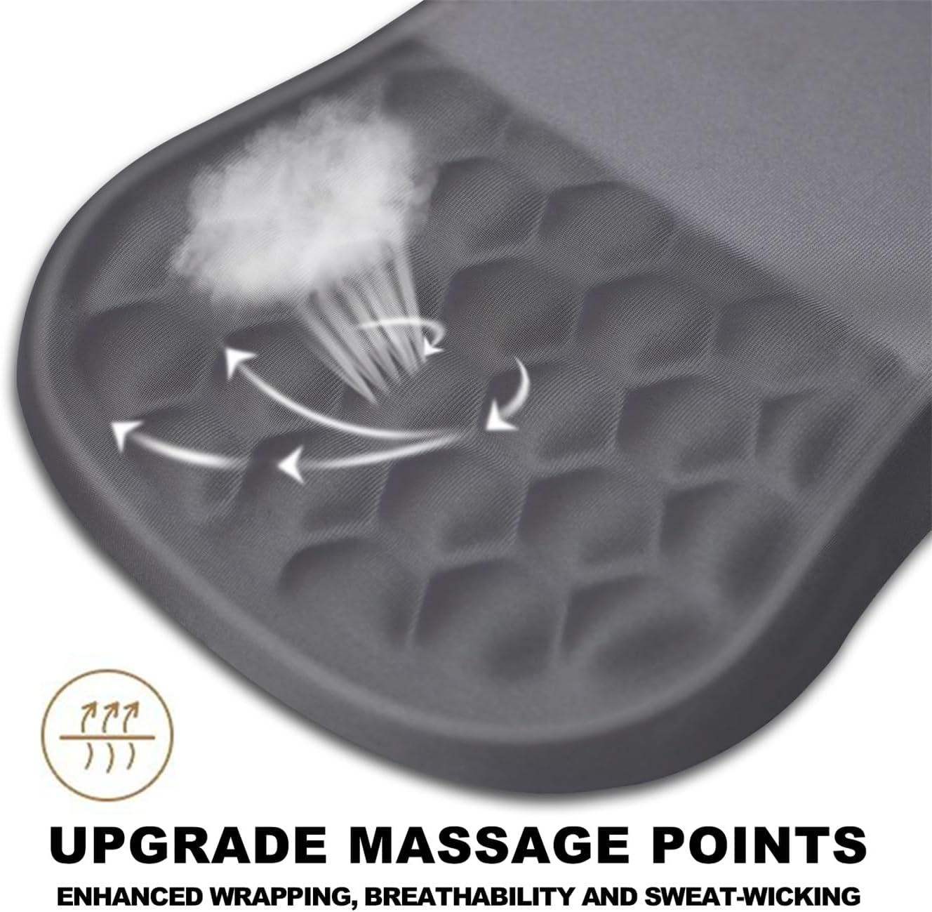 Mouse Pad Wrist Support, Ergonomic Mouse Pad with Massage Dot, Comfortable Computer Mouse Pad for Laptop, Wrist Rest Pain Relief Mousepad with Non-Slip PU Base for Office & Home, 12 x 8 in