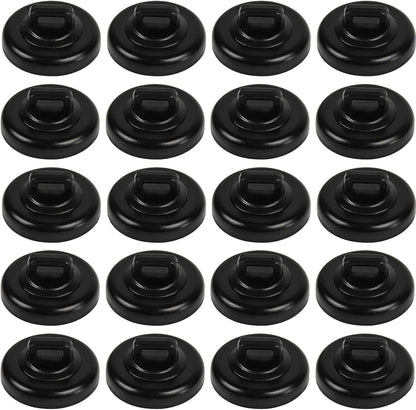 Magnet Zip Tie Mount Base Magnetic Zip Ties Mount Holder Multipurpose Wire Cable Holder Mount Wire Clips Management for Home Office Marine Electrical Wiring (D23 0.9in, 20 Piece)