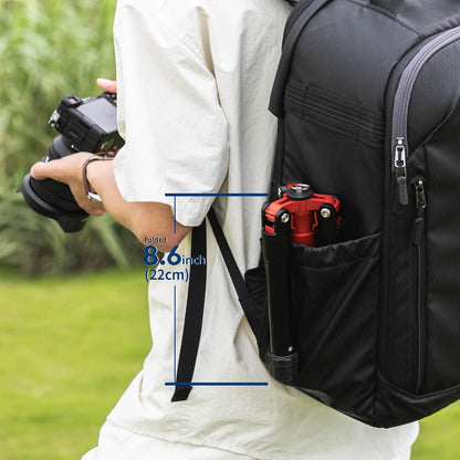 Fotopro Mini Tripod with Ball Head Phone Mount Detachable Selfie Stick Folded only 8.6" Max Load up to 6.6 lbs FY-810 Orange