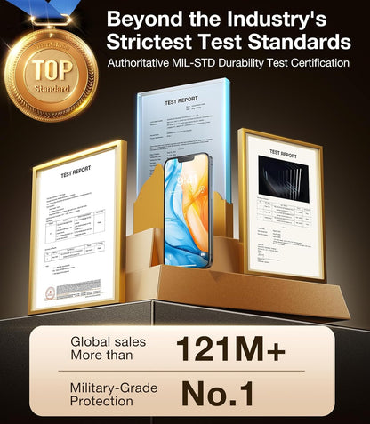 UltraGlass UNBREAK TOP 9H+ Glass for iPhone 16e Screen Protector (12FT Military Grade Shatterproof) Screen Protector 16e Tempered Glass (Longest Durable) Full Edge Coverage 6.1" 2 Pack