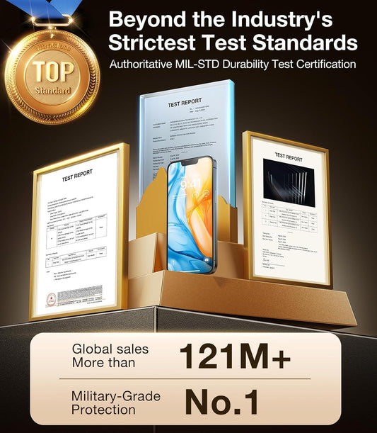 UltraGlass UNBREAK TOP 9H+ Glass for iPhone 16e Screen Protector (12FT Military Grade Shatterproof) Screen Protector 16e Tempered Glass (Longest Durable) Full Edge Coverage 6.1" 2 Pack