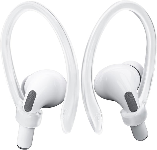 2 Pairs AirPods Ear Hooks for AirPods Pro 2, AirPods Pro, AirPods 4, 3, 2 & 1, Upgraded Anti Slip Sports Clip Hooks for AirPods 1, 2, 3, 4,Pro, Pro 2 – Transparent