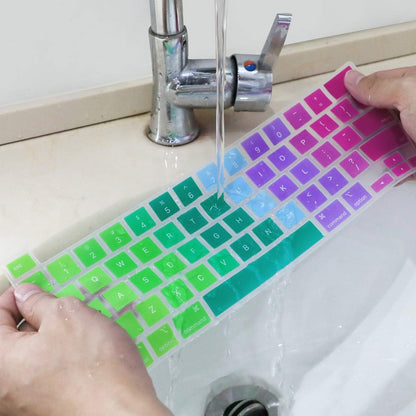 Allinside Keyboard Cover Skin for 2020 MacBook Pro 13 inch A2338 M1 A2251 A2289 and 2019 MacBook Pro 16 inch A2141 with Touch Bar & Touch ID, Rainbow