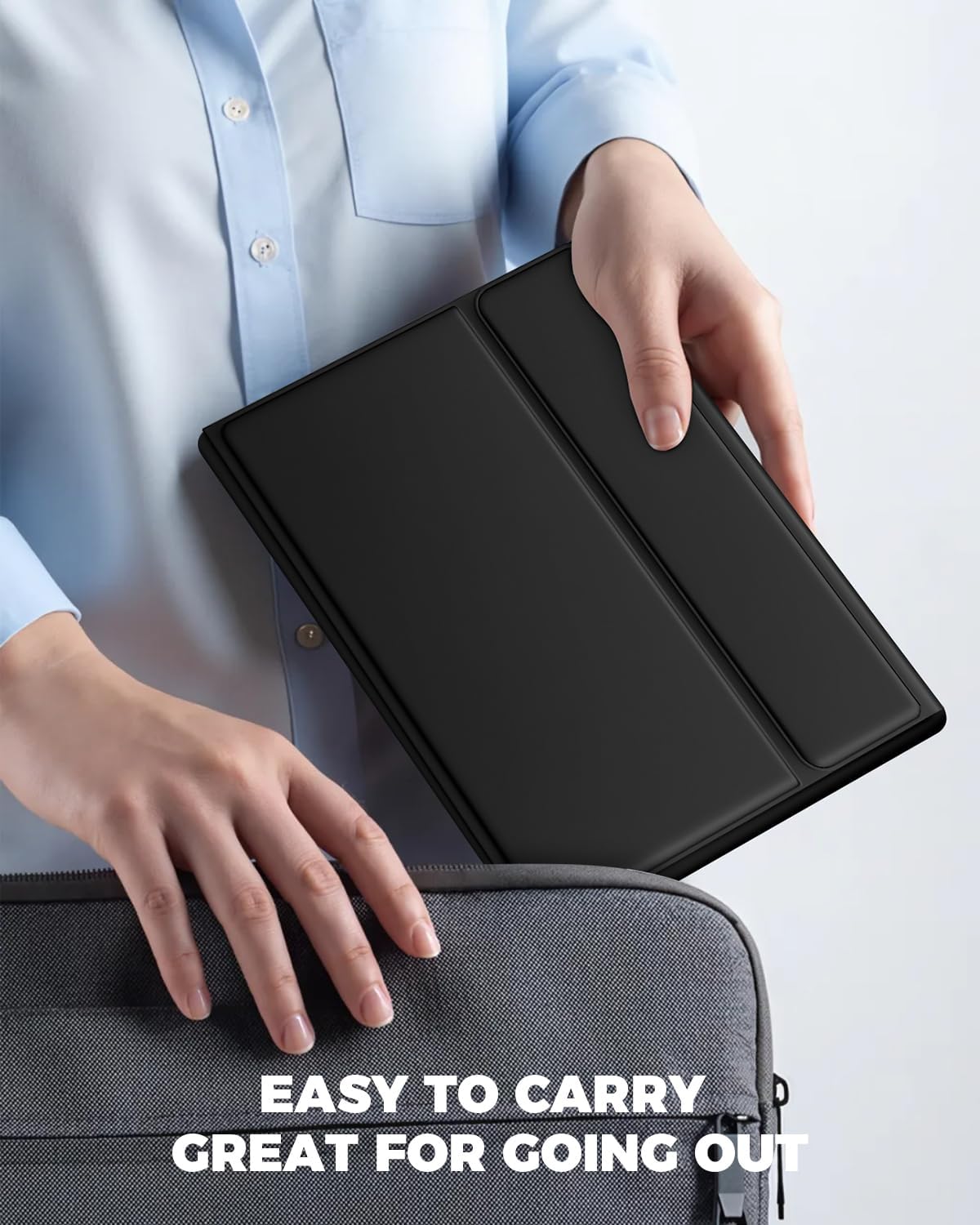 NOKBABO for iPad 11th 10th Generation Case with Keyboard, Magnetic Wireless Detachable Folio case with Pencil Holder, Keyboard for iPad 11th(A16,2025) & ipad 10th Generation(2022) - Black