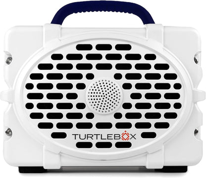 Turtlebox Original Gen 3: Portable Outdoor Bluetooth Speaker – Ultra-Loud (120dB), Waterproof (IP67), Rugged, Impact-Resistant, 3-Day Battery | Party Mode: Unlimited Pairing Stereo, White/Navy