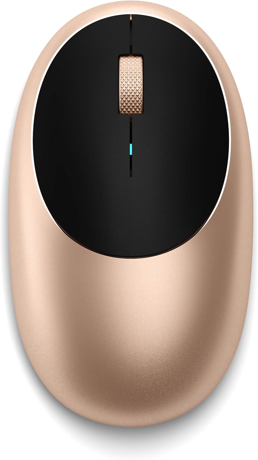 Satechi M1 Wireless Bluetooth Mouse, USB-C Rechargeable, Compact & Portable, for Mac/Windows, Compatible with M4/M3/M2 MacBook, Pro, Air/iMac/iPad Pro, iPhone 16/15/14 & More - Gold