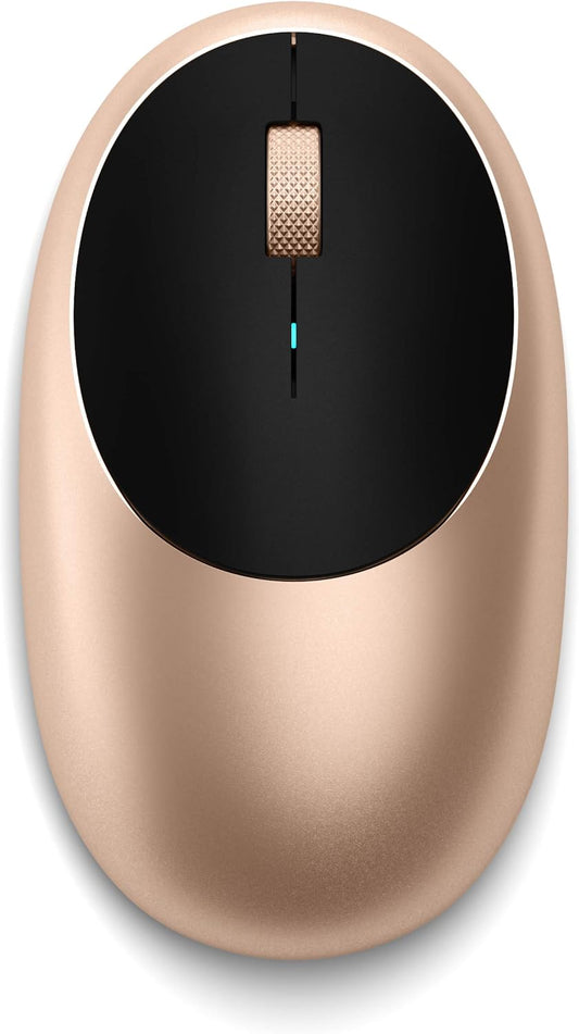 Satechi M1 Wireless Bluetooth Mouse, USB-C Rechargeable, Compact & Portable, for Mac/Windows, Compatible with M4/M3/M2 MacBook, Pro, Air/iMac/iPad Pro, iPhone 16/15/14 & More - Gold
