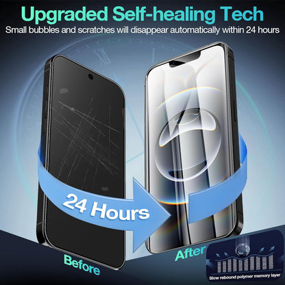 3 Pack Flexible Film for iPhone 16e Screen Protector[NOT GLASS], Invisible Thin, Never Cracks, Full Coverage, Scratch Resistant&Self-Healing