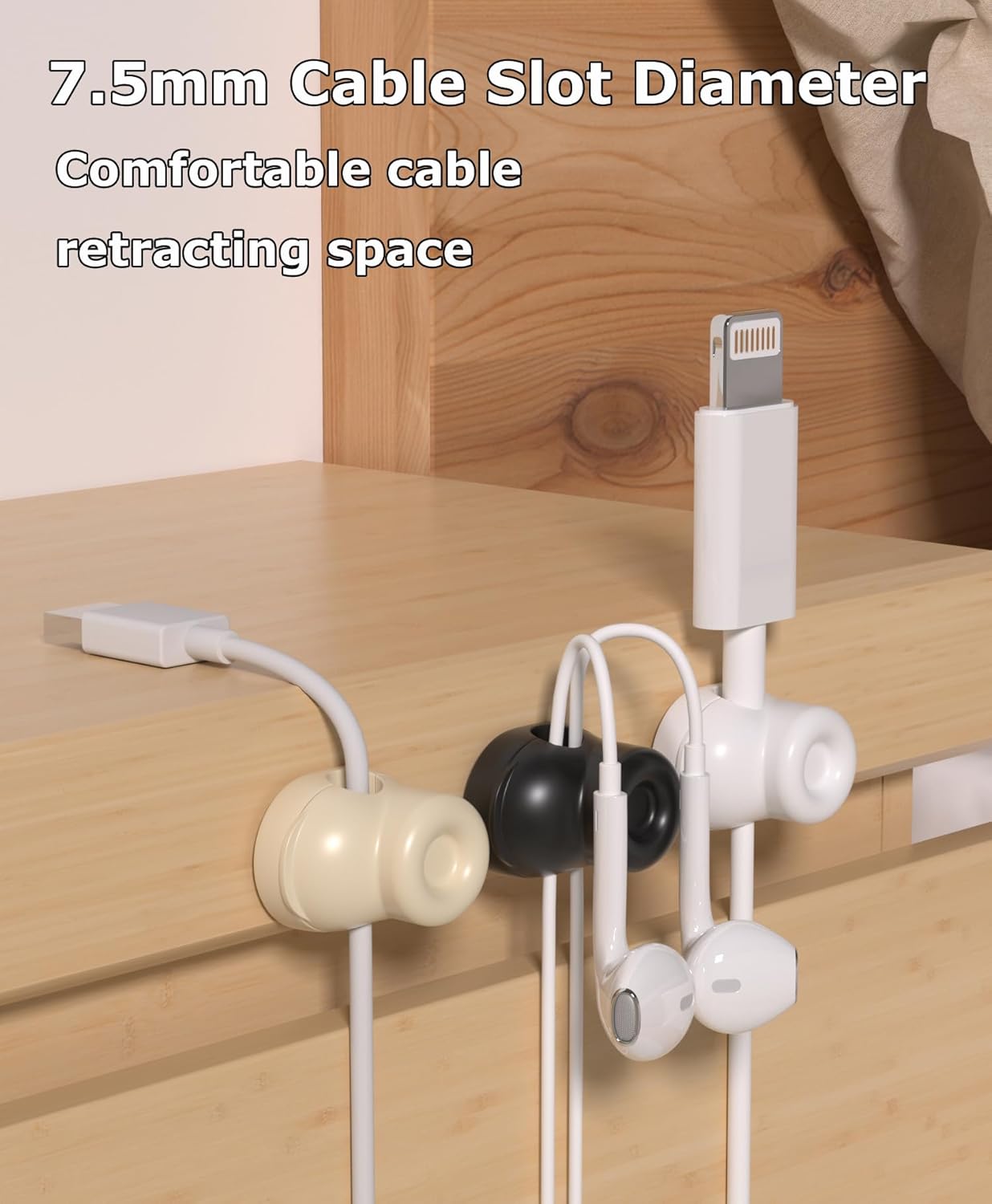 Magnetic Cable Clips, Adjustable Cord Holder Management, Adhesive Wire Keeper Organizer for Home Office Desk Phone PC Car Wall Desktop Nightstand Appliance (9-Pack Beige Shoes)