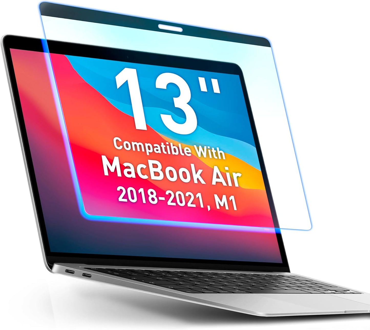 VINTEZ Magnetic Blue Light Screen Protector Compatible With MacBook Air 13" 2018, 2019, 2020, 2021, M1 Anti Blue Light Blocking Filter for Laptop