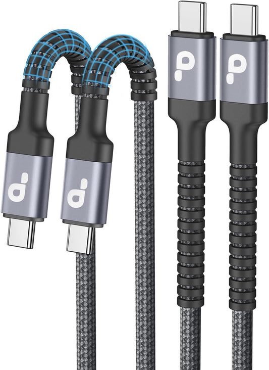 USBC to USBC Cable 10FT, 2Pack USB C Charger Cable, Long Type C Fast Charging Cable Nylon Braided USB-C Charger Cord Compatible with iPhone 16/15/Pro/Plus/Pro Max/Samsung Galaxy S23/LG/Switch