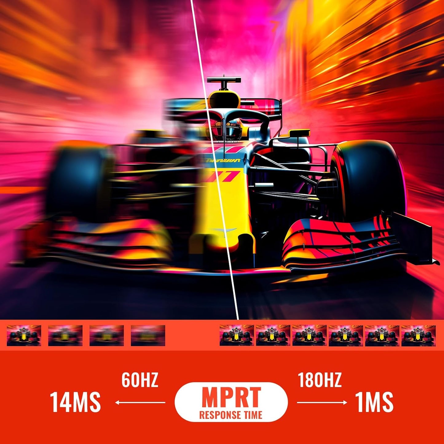 SANSUI 24 Inch Gaming Monitor 180Hz 1Ms FreeSync HDR 110% sRGB FHD 1080P Computer Monitor HDMI DP Ports Eye Care Frameless VESA Mount Cable Management (ES-G24F4L, HDMI Cable Included)