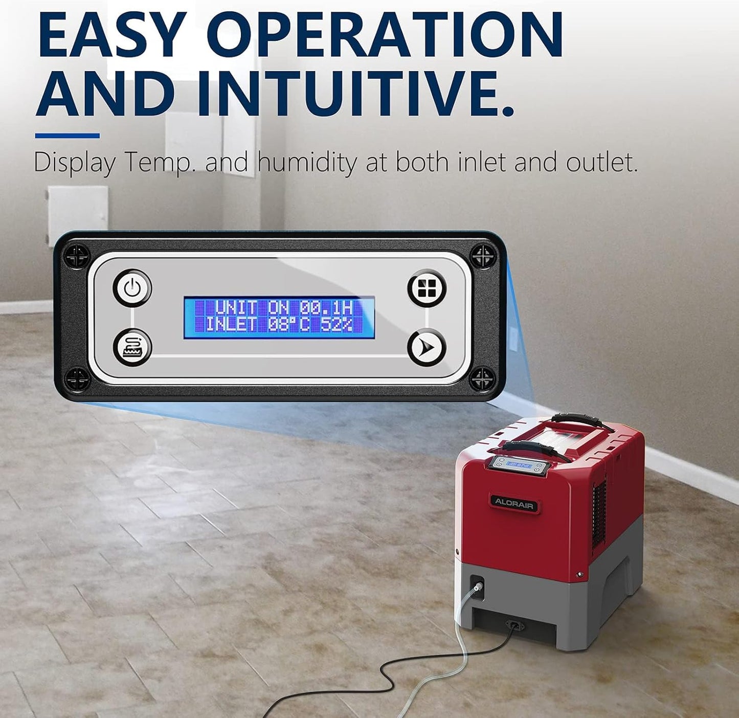 ALORAIR Smart WiFi LGR Commercial Dehumidifier up to 180 PPD (Saturation) with Pump, 5 Years Limited Warranty, Industrial Dehumidifiers APP Control, cETL Listed, for Garage, Flood Restoration