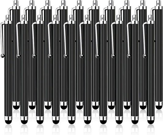 20 Pack Stylus Pen,Stylus Pen for Touchscreen High Precision and Sensitivity for Everyday Writing/Drawing,Universal Stylus Compatible with All Touch Screens,Black