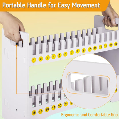 Cell Phone Holder Classroom Cell Phone Storage 2-Tier Multiple Cell Phone Stand Rack with 1-30 Number Stickers PVC Board Mobile Phone Holder Desktop Organizer for Classroom Office (30 Slots)