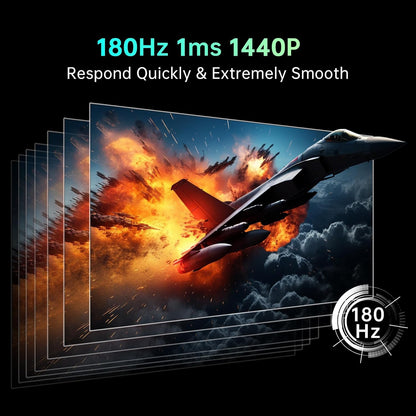 KTC 32 inch Curved Gaming Monitor, 180Hz 1ms MPRT, 2K 1440P 144Hz Monitor, 1500R HVA Display, Adaptive Sync, HDR, 120% sRGB, DisplayPort HDMI, Vesa Support 3.9x3.9'', PC Moniter for Gamers