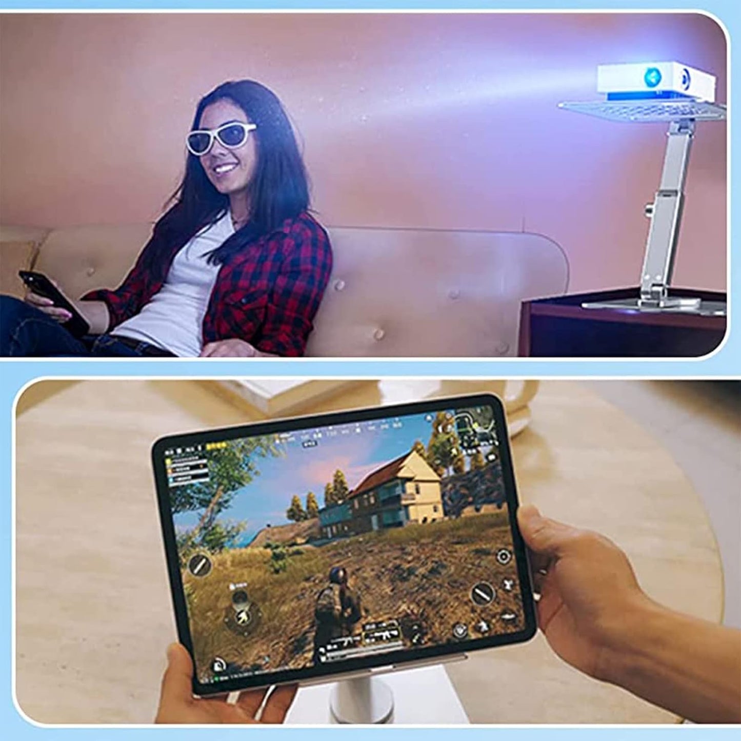 GuaziV 360° Adjustable Tablet Stand - Ergonomic Foldable Holder for iPad 10.2-12.9”, Kindle, Phones 4-13”, Anti-Slip Desktop Mount for Work, Cooking, Gaming & Reading