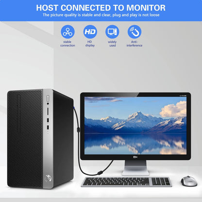 VGA to VGA Monitor Cable 10 Pack, 15 Pin Male to Male Computer Cord Support 1080P Full HD for Laptop TV Projector - 3 Feet