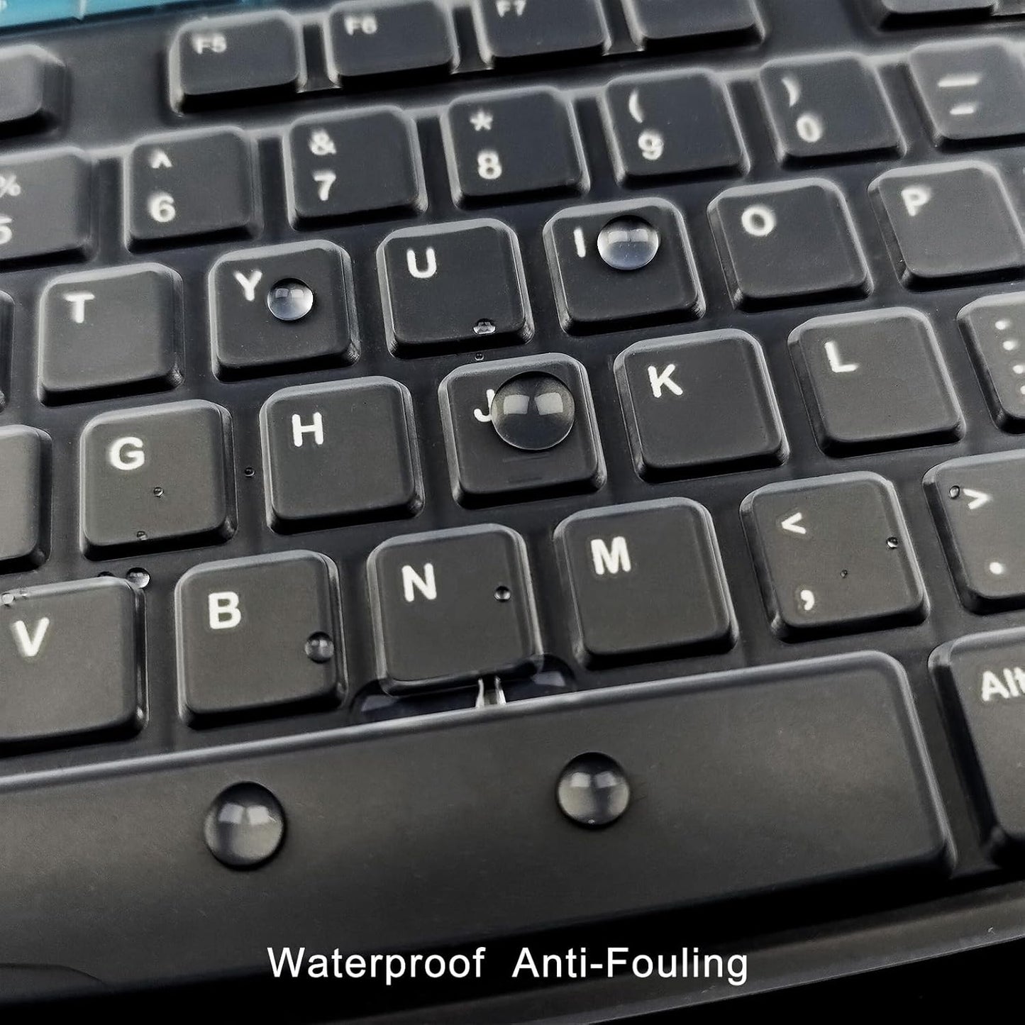 Silicone Keyboard Cover for Logitech K200 K260 K270,Ergonomic Wireless Keyboards, MK200 MK260 Keyboard Skin Waterproof Dustproof - Transparent