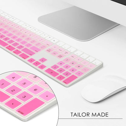 Allinside Ombre Pink Cover for Apple iMac Magic Wireless Keyboard with Numeric Keypad MQ052LL/A A1843 US Layout