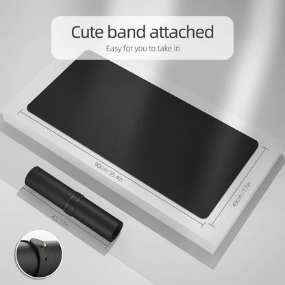 YSAGi Desk Pad, Desk Mat, 31.5" x 15.7" Laptop Leather Desk Pad Protector, Large Leather Desk Blotter for Keyboard and Mouse, Waterproof Desk Writing Pad for Office and Home (31.5" x 15.7", Black)