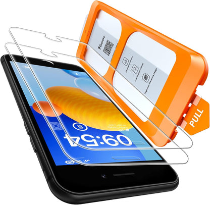 TOCOL 2 Pack Screen Protector for iPhone SE 3/2 (2022/2020 Edition), iPhone 8/7, iPhone 6s/6 4.7-Inch Instant Installation 14FT Military Grade Protective 9H+ Tempered Glass HD No Bubbles No Dust