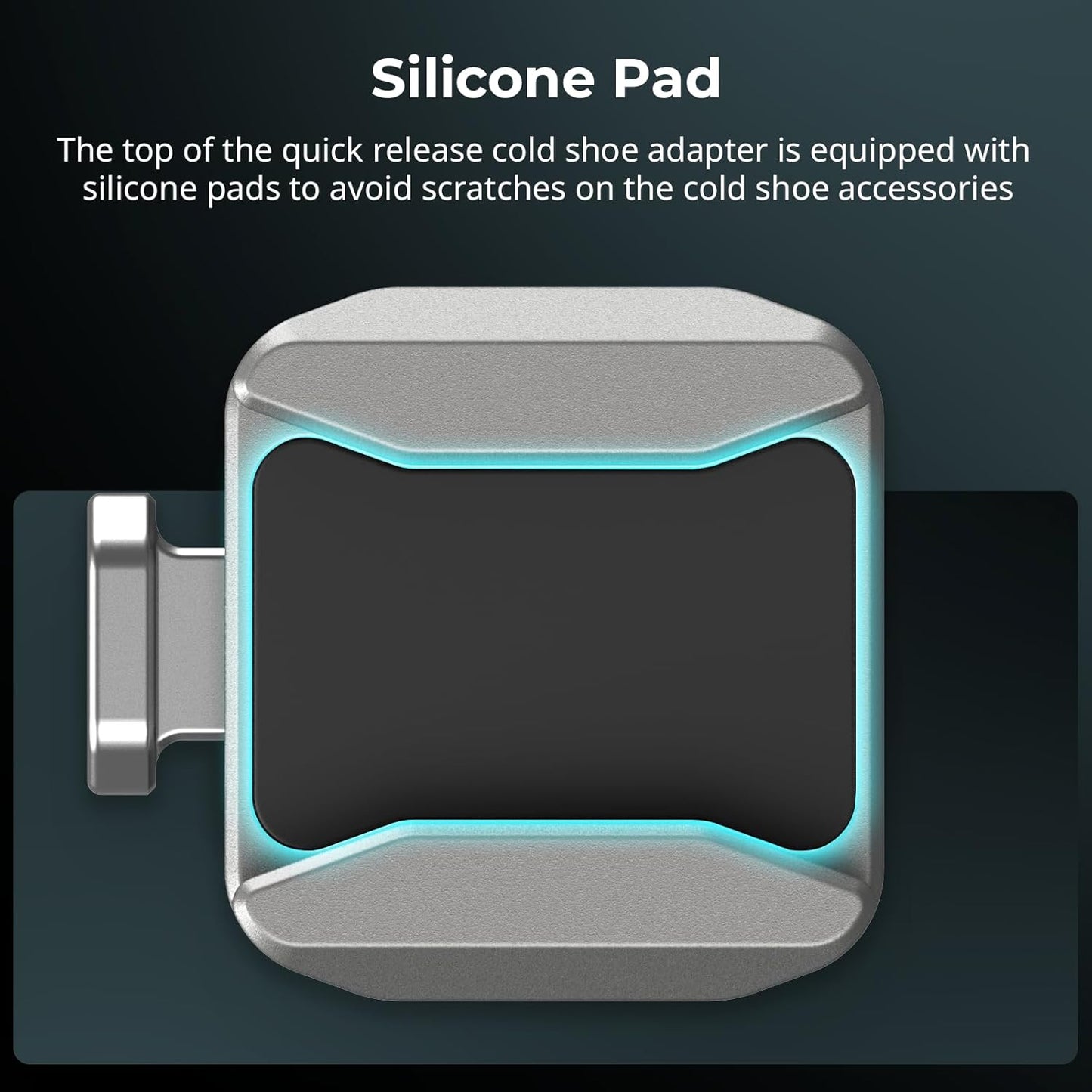 SmallRig HawkLock H18 Quick Release Support with Cold Shoe, Dual-Direction QR-Slide Cold Shoe Mount with Anti--Drop Pin & Silicone Pad, Load up to 1.8lb for LED Video Light, Microphone - 4500