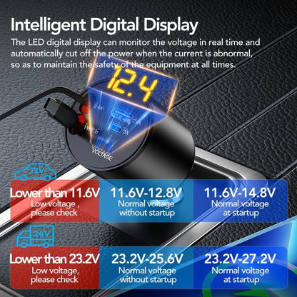 Retractable Car Charger, 4 in 1 Super Fast Car Phone Charger 60W, 2 Retractable Cables and 2 USB Ports Car Charging Adapter,Compatible with iPhone 16/15/14/13/12/11,Air-Pods 4,Galaxy,Pixel