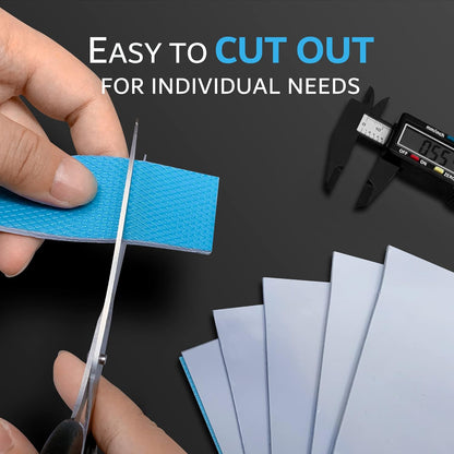 Aairhut Thermal Pad 13W/mK, 120x120x3mm Silicone Cooling Pad GPU Non Conductive Heat Resistance Extreme Odyssey Cover with Dual Self-Adhesive Films for PC Laptop Heatsink/GPU/CPU/LED