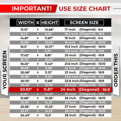24 Inch 16:9 [2 Pack] Computer Privacy Screen Filter for Monitor - Privacy Shield and Anti-Glare Protector