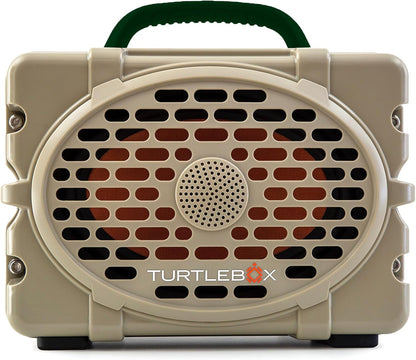 Turtlebox Original Gen 3: Portable Outdoor Bluetooth Speaker – Ultra-Loud (120dB), Waterproof (IP67), Rugged, Impact-Resistant, 3-Day Battery | Party Mode: Unlimited Pairing Stereo, Tan/Dark Green