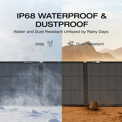 EF ECOFLOW Solar Generator RIVER 2 Pro 768Wh Portable Power Station & 160W Portable Solar Panel LiFePO4 Battery 70 Min Fully Charged, 4×AC, For Camping, RV, Home Backup